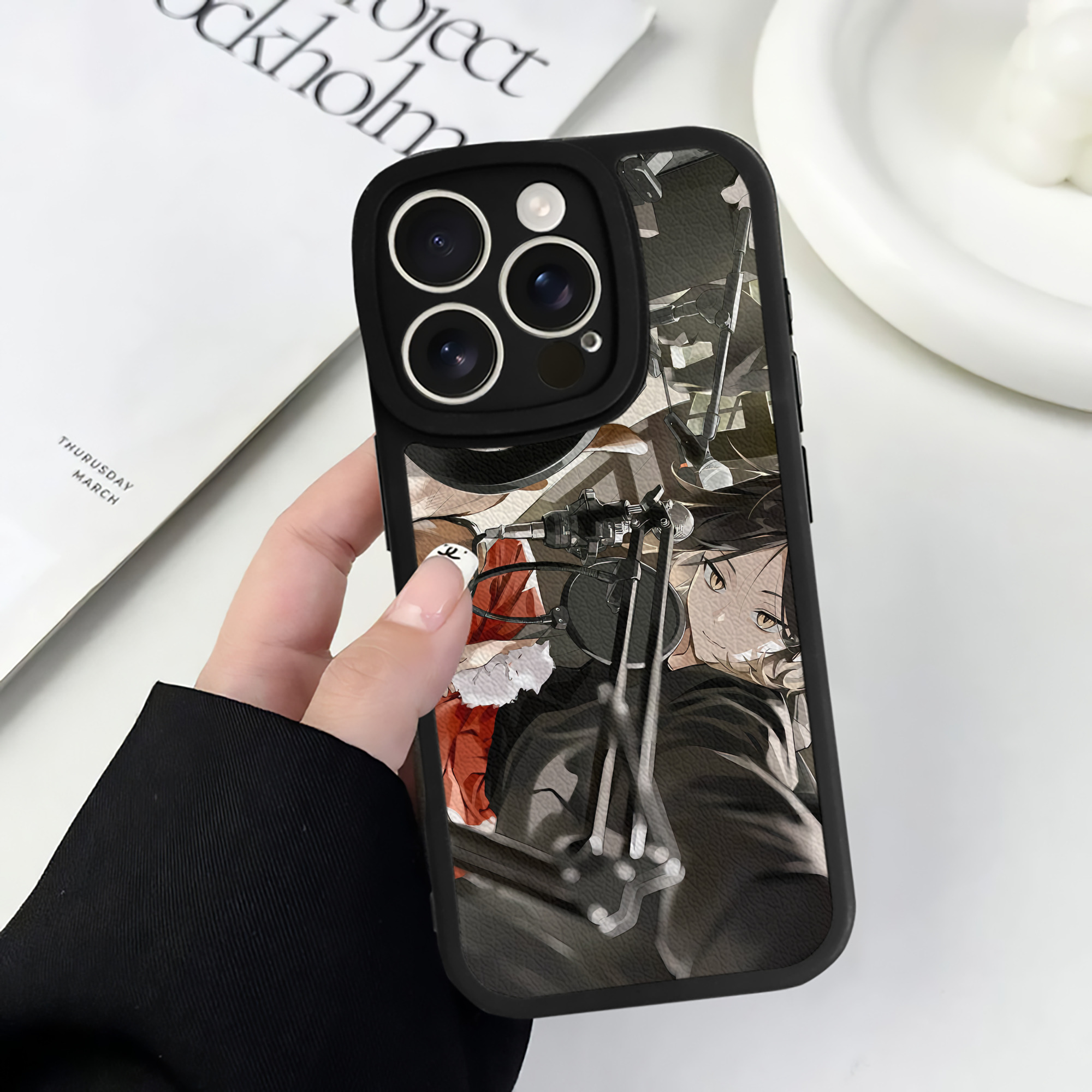 （画像用） ハイキュー!! Haikyu!! 【iPhone 16シリーズ対応】シリコンスマホケース（レザー調） 材質：シリコン